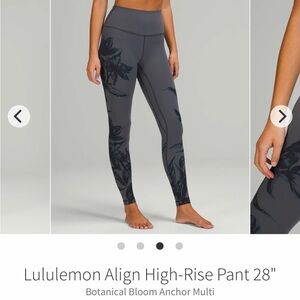 lululemon athletica Charcoal Botanical Leggings